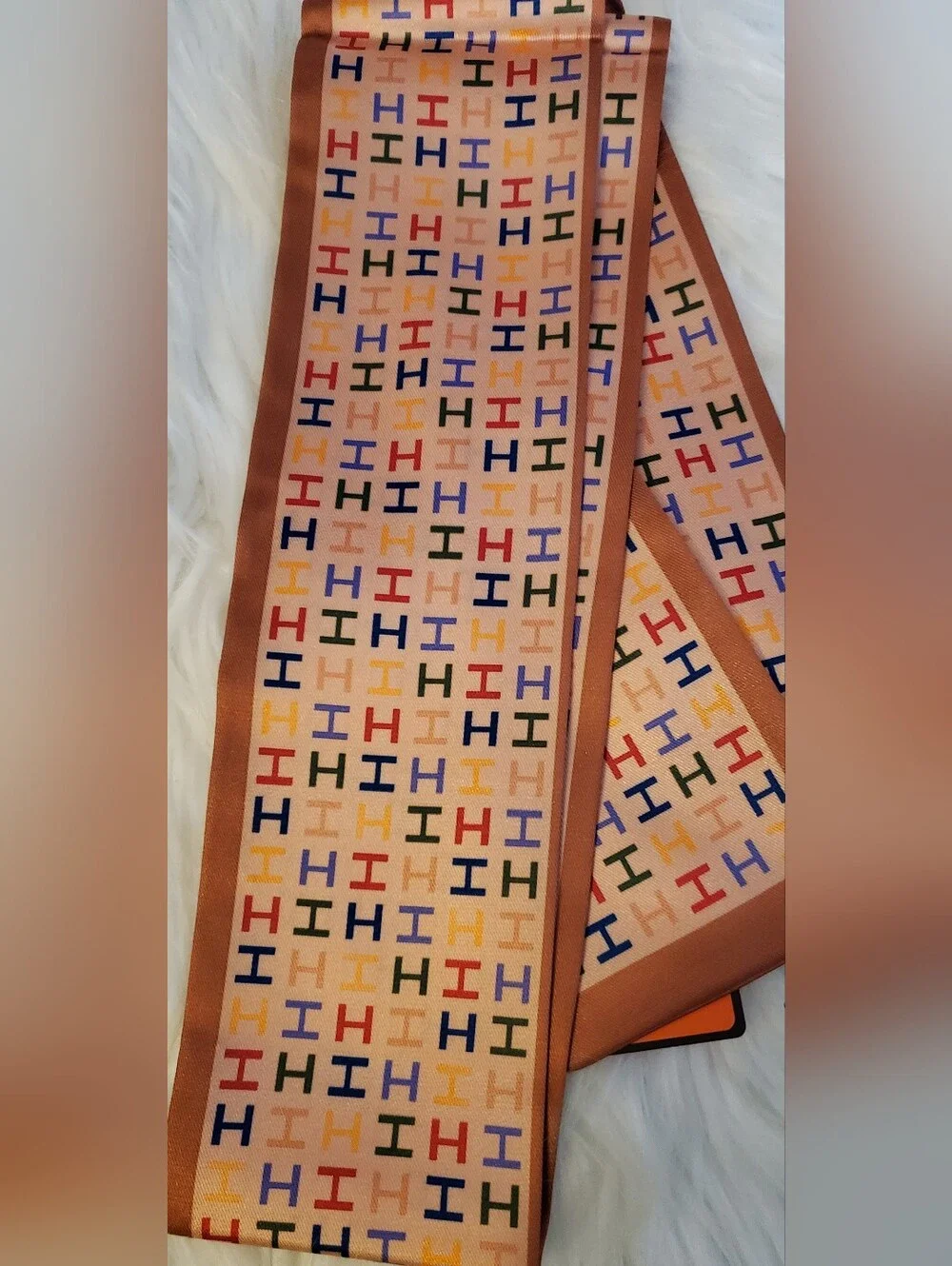 100% Silk Bag Twilly, Scarf,  Scarf Wrap